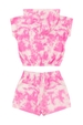 Conjunto Infantil Feminino Super Girl Tie Dye