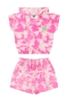 Conjunto Infantil Feminino Super Girl Tie Dye