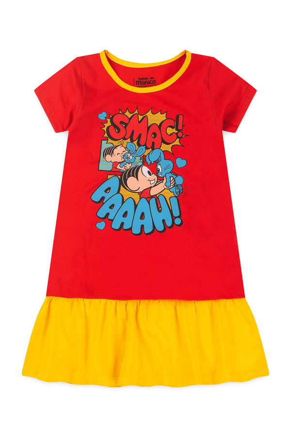 Vestido Feminino Infantil Beijocas - Turma da Mônica