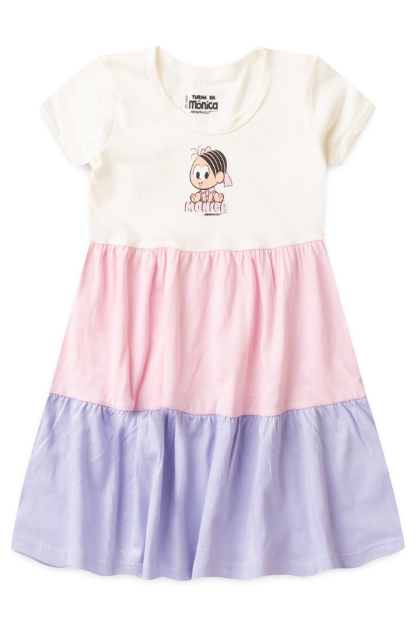 Vestido Feminino Infantil Brilhinho - Turma da Mônica