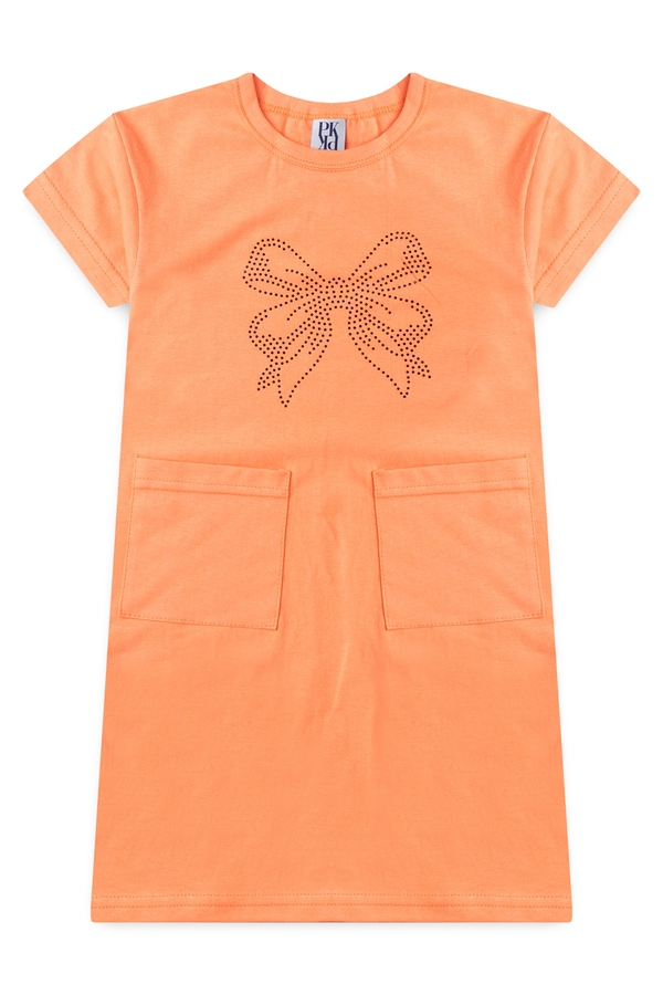 Vestido Feminino Infantil Laço de Strass