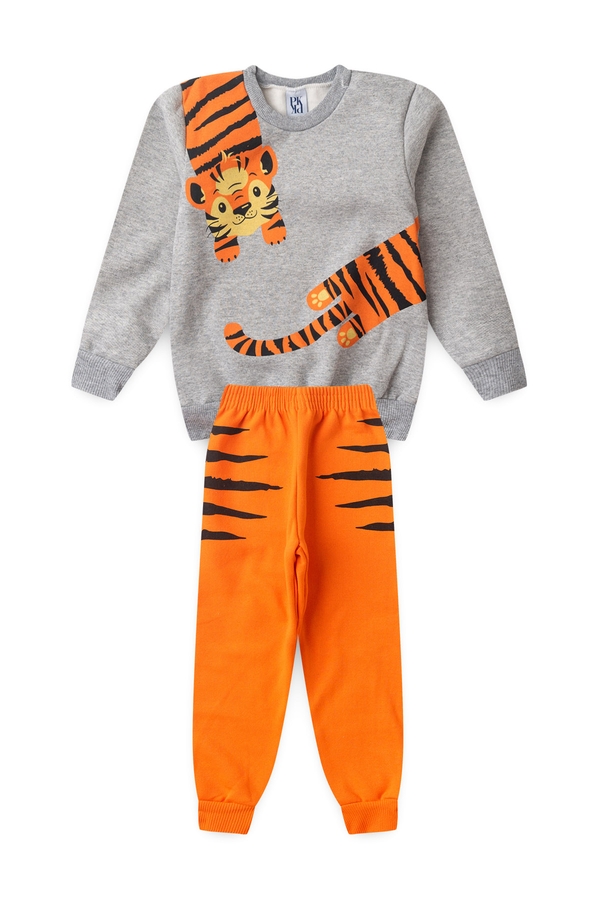 Conjunto Infantil Masculino Tigre de Inverno