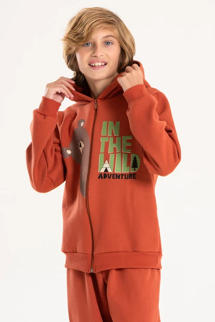 Conjunto Infantil Masculino Pequeno Urso na Selva