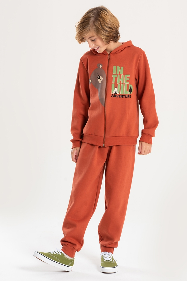 Conjunto Infantil Masculino Pequeno Urso na Selva