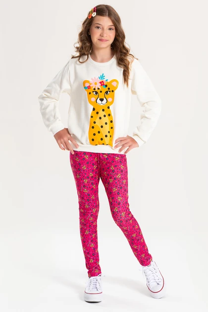 Conjunto Infantil Feminino Oncinha do Inverno
