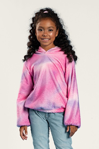 Casaco Feminino Infantil Tie Dye Fofinho