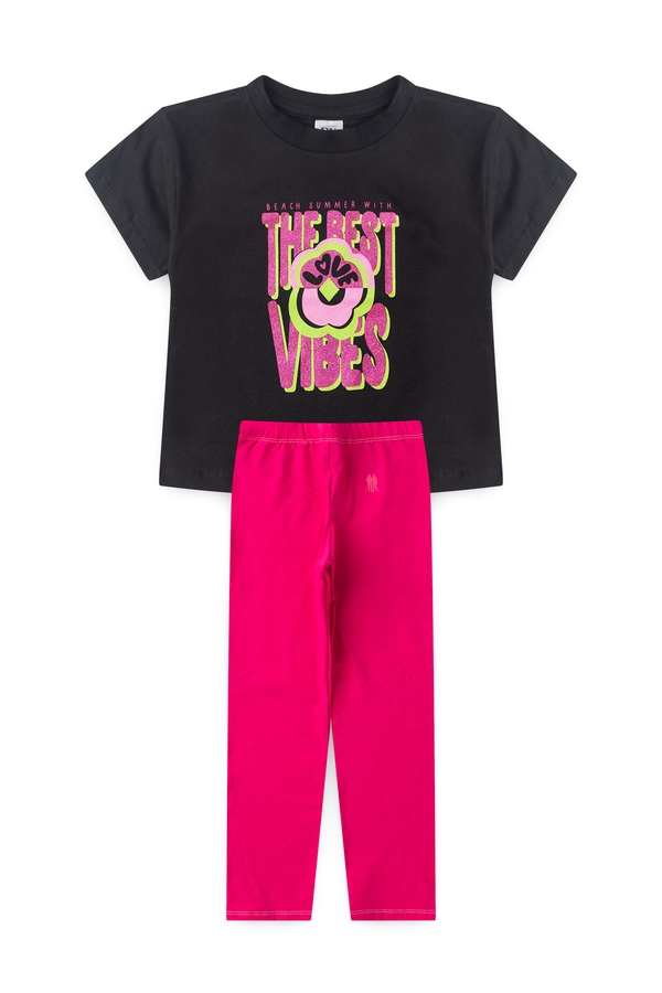 Conjunto Feminino Infantil A Melhor Vibe da Praia