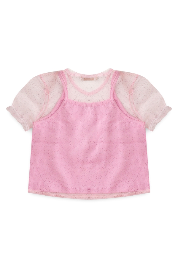 Cropped Feminino Infantil Brilho de Fada