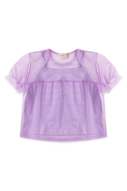 Cropped Feminino Infantil Brilho de Fada