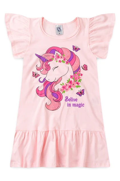 Vestido Feminino Infantil Acreditar na Magia