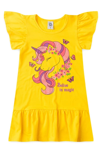 Vestido Feminino Infantil Acreditar na Magia