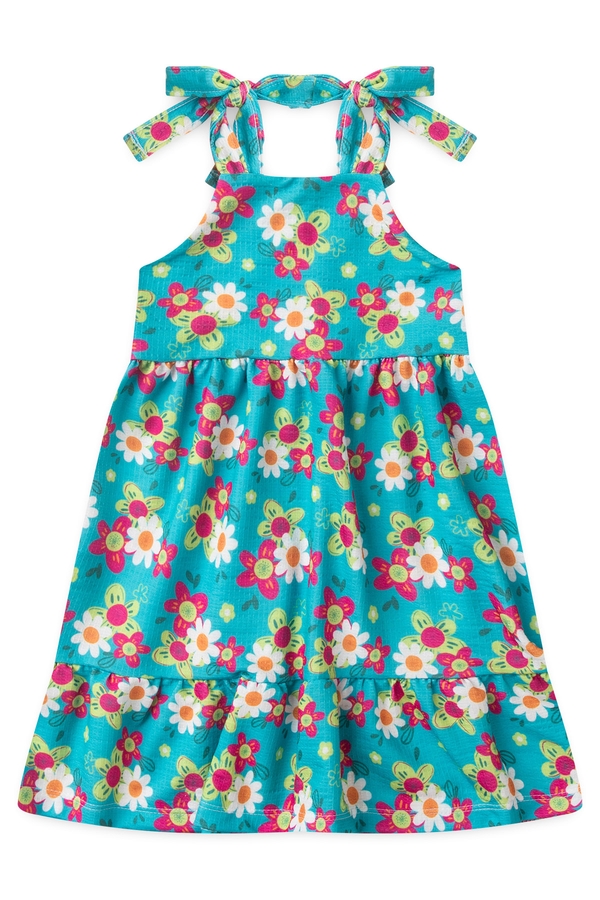Vestido Infantil Feminino Jardim na Primavera