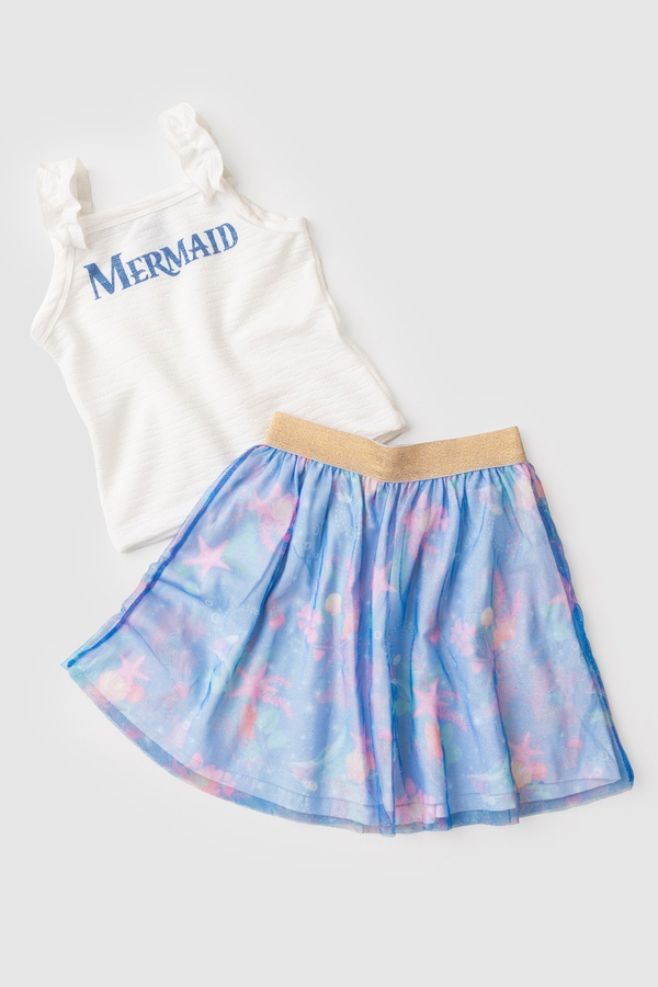 Conjunto Infantil Feminino Tule Oceânico