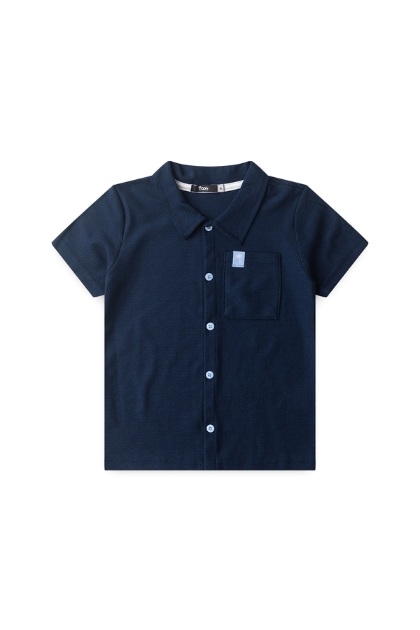 Camisa Masculina Infantil Gola e Botões