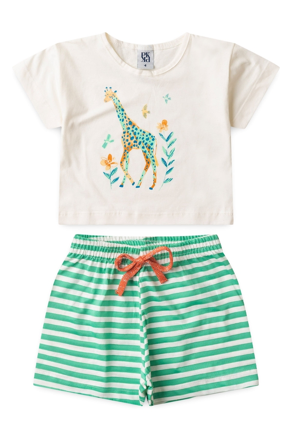 Conjunto Feminino Infantil Encanto da Girafa