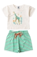 Conjunto Feminino Infantil Encanto da Girafa