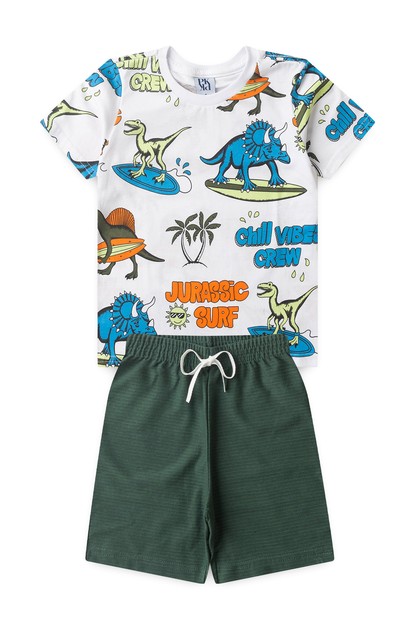 Conjunto Masculino Infantil Surfe Jurássico