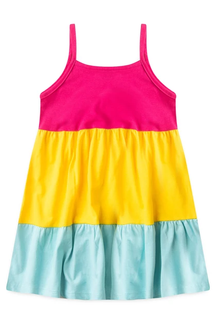 Vestido Feminino Infantil Mix de Cores
