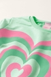Conjunto Feminino Infantil Corações Turquesa