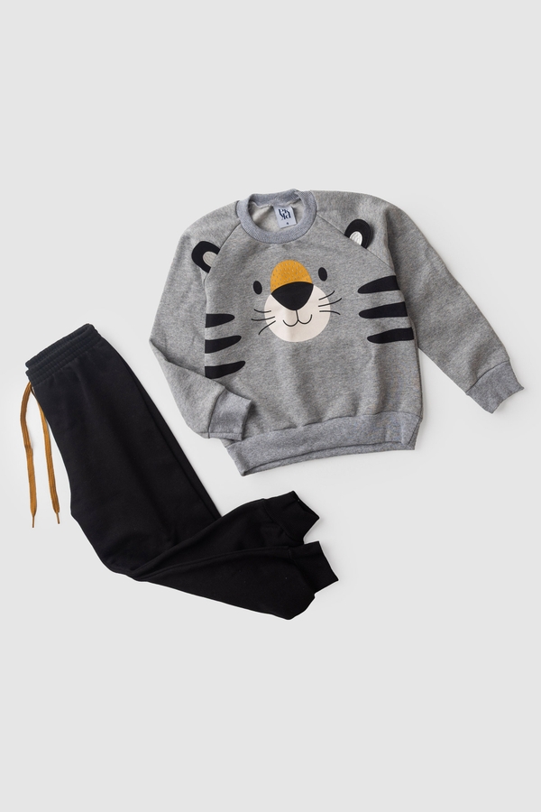 Conjunto Infantil Masculino Felino na Selva
