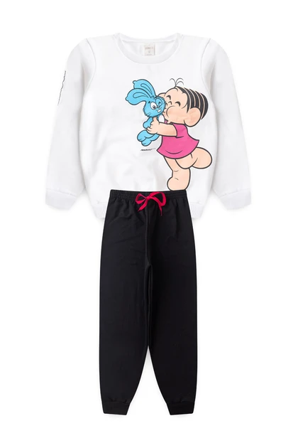 Conjunto Feminino Infantil Beijos de Amor - Turma da Mônica