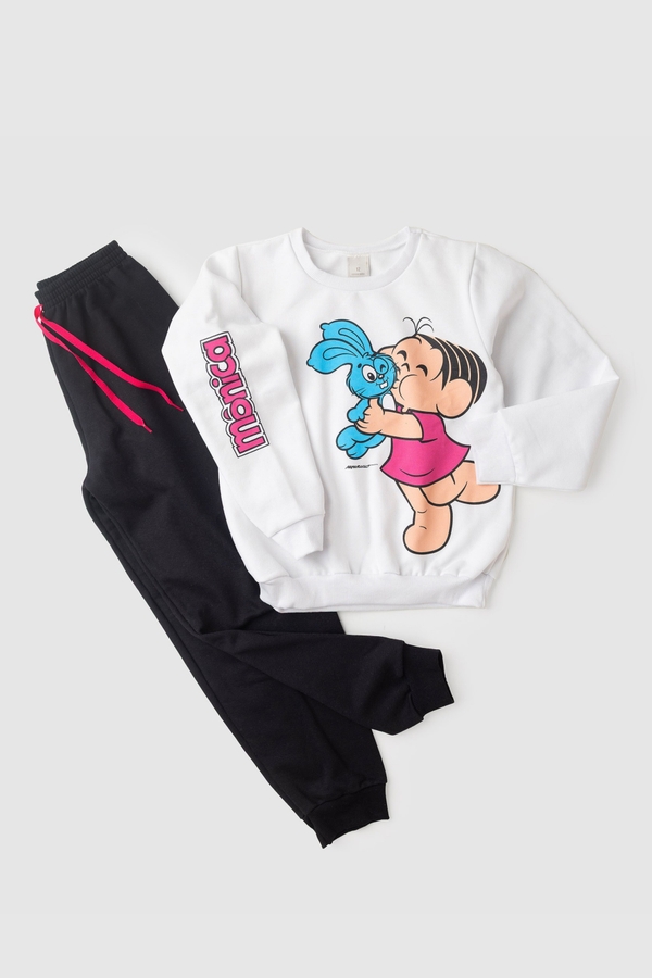 Conjunto Feminino Infantil Beijos de Amor - Turma da Mônica