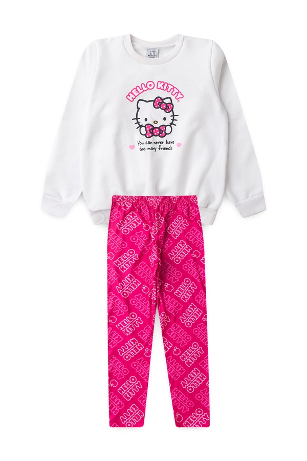 Conjunto Feminino Infantil Muitos Amigos - Hello Kitty