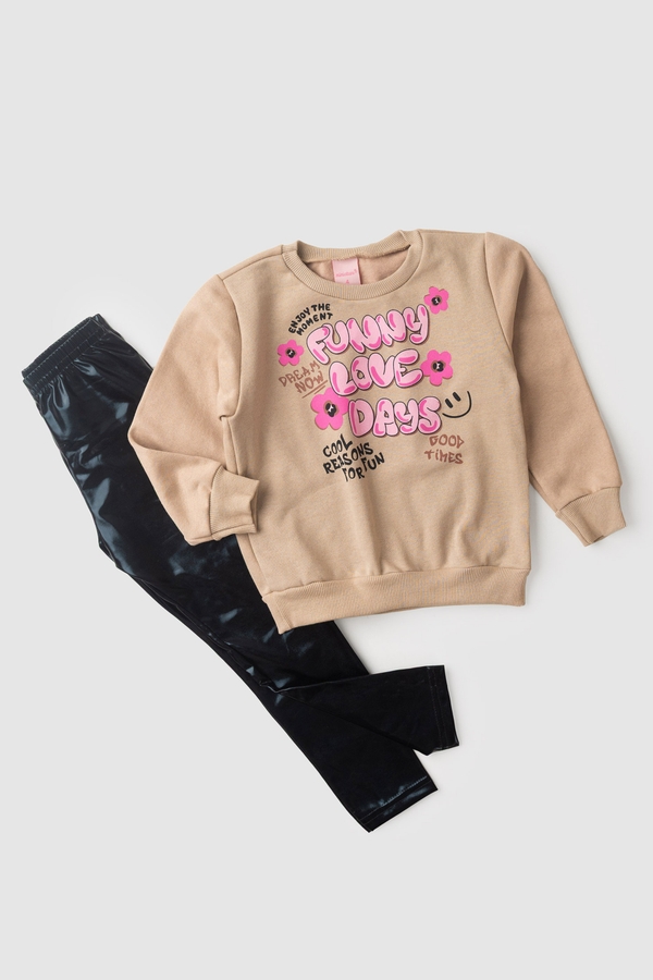 Conjunto Feminino Infantil Dia Divertido de Amor