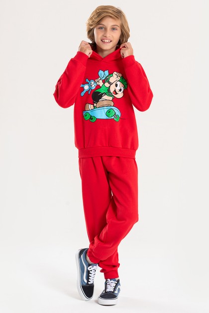 Conjunto Masculino Infantil Cebolinha Skatista - Turma da Mônica