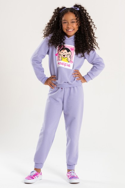 Conjunto Feminino Infantil Magali Amável - Turma da Mônica