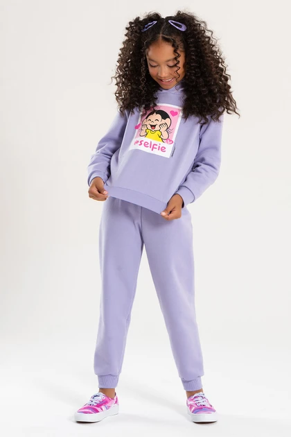 Conjunto Feminino Infantil Magali Amável - Turma da Mônica