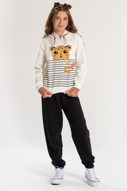 Conjunto Feminino Infantil Bebê Oncinha