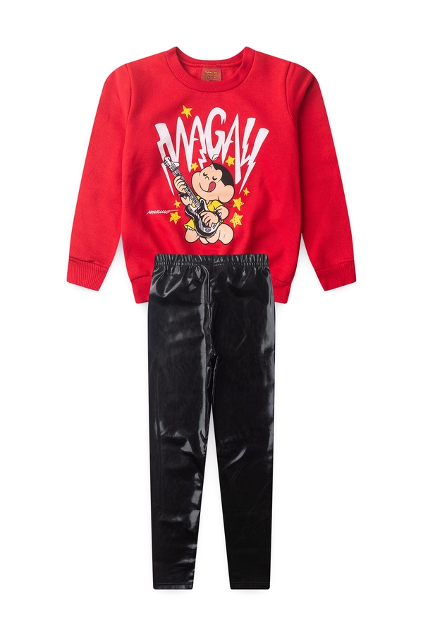 Conjunto Feminino Infantil Magali Roqueira - Turma da Mônica