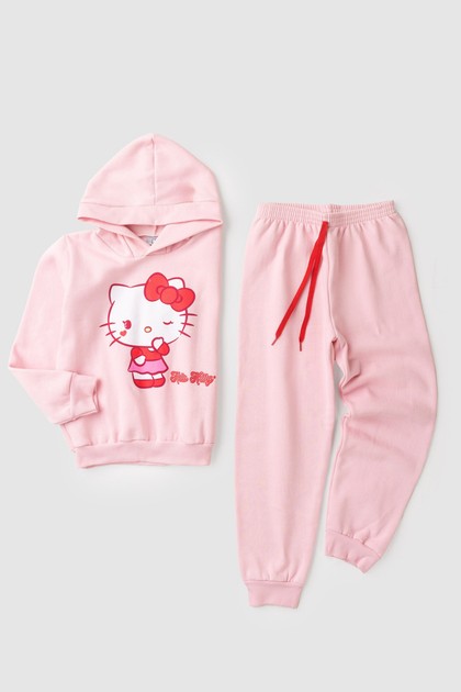Conjunto Feminino Infantil Pequeno Coração - Hello Kitty
