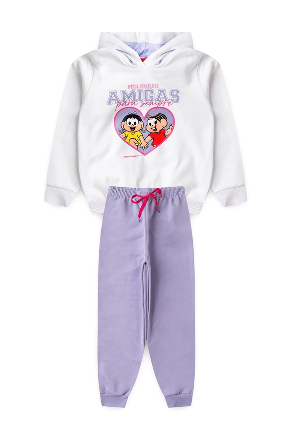 Conjunto Feminino Infantil Amor da Amizade - Turma da Mônica