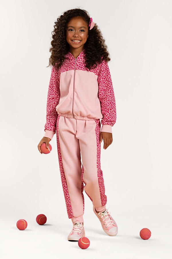 Conjunto Infantil Feminino Oncinha Rosada