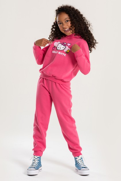Conjunto Feminino Infantil Gatinha de Poá - Hello Kitty