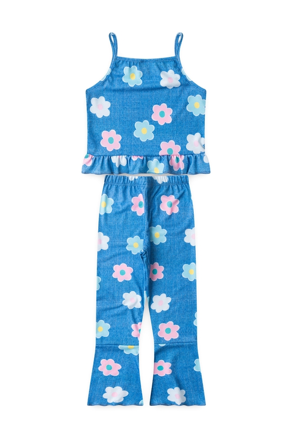 Conjunto Feminino Infantil Polifléx Florido