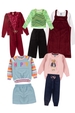 Kit Sortido 10 Peças de Roupas Infantis Feminino Inverno - 5 Casacos + 5 Calças