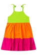 Vestido Feminino Infantil Tons Vibrantes