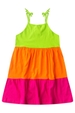Vestido Feminino Infantil Tons Vibrantes