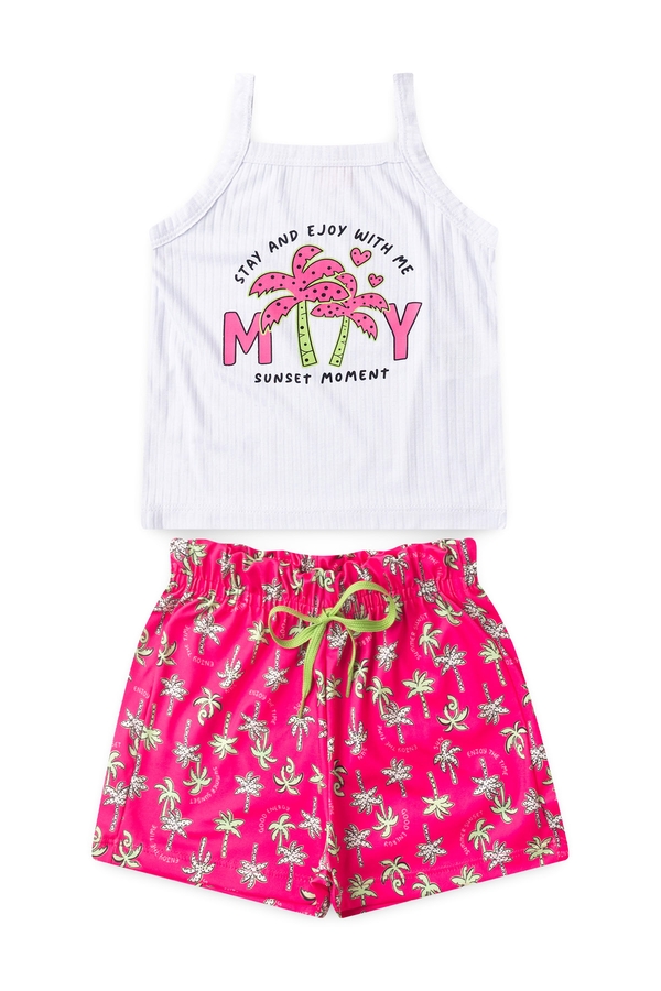 Conjunto Feminino Infantil Pôr do Sol Tropical