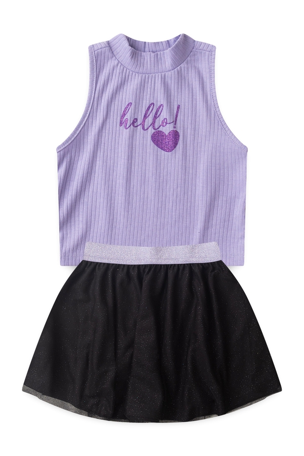Conjunto Feminino Infantil Ribana Gliterinada