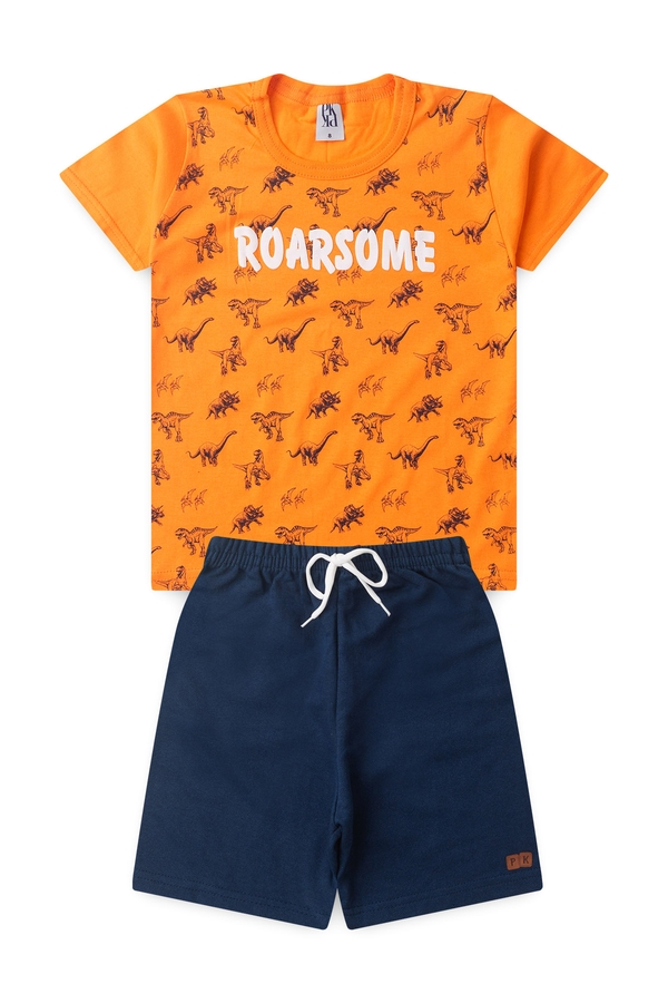 Conjunto Masculino Laranja Roar Some