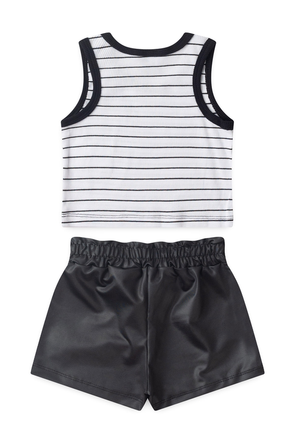 Conjunto Feminino Infantil Cirrê Charmoso