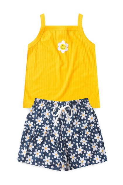 Conjunto Feminino Infantil Flor de Verão