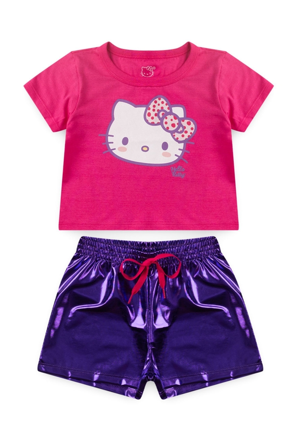 Conjunto Feminino Infantil Hk Cropped - Hello Kitty