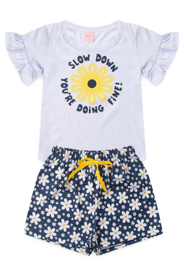 Conjunto Feminino Infantil Beleza Das Flores