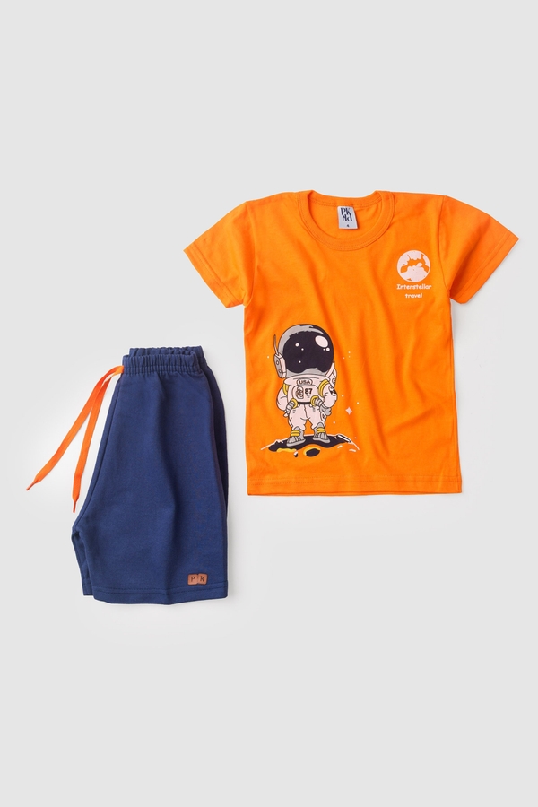 Conjunto Masculino Laranja Mundo