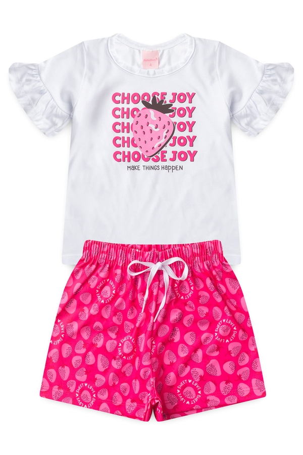 Conjunto Feminino Infantil Doçura de Morango